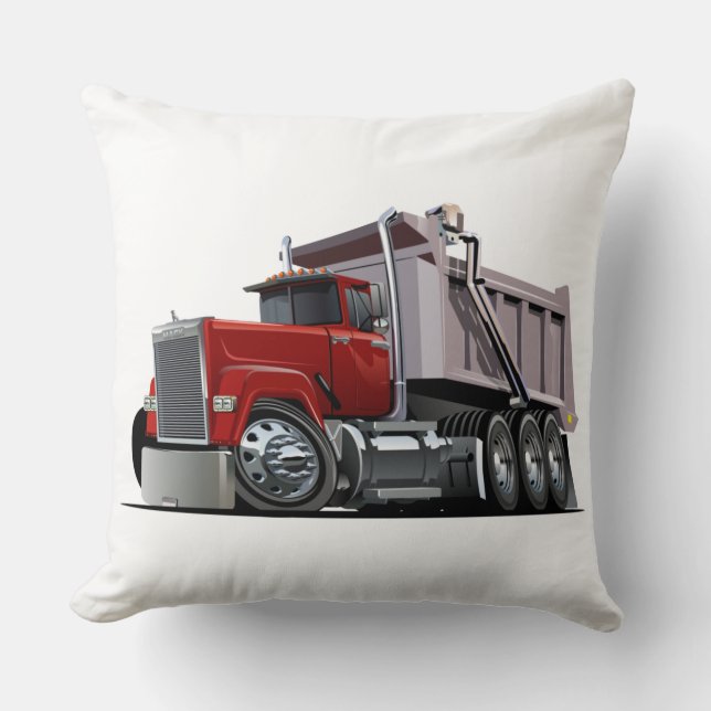 Cartoon truck throw pillow (Front)