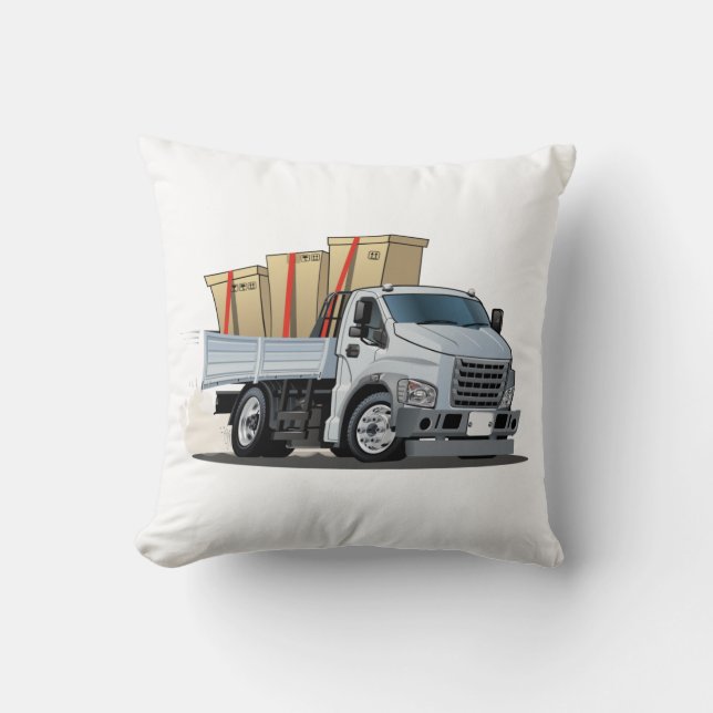 Cartoon truck throw pillow (Front)