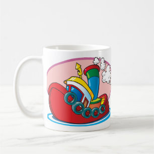 Cartoon Tugboat Coffee Mug