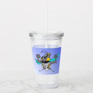 Cartoon Tumbler: Cute Strong Bumble Bee Acrylic Tumbler