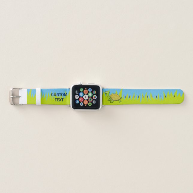 Cartoon Turtle Apple Watch Band (Front)