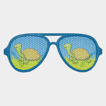 Cartoon Turtle Aviator Sunglasses