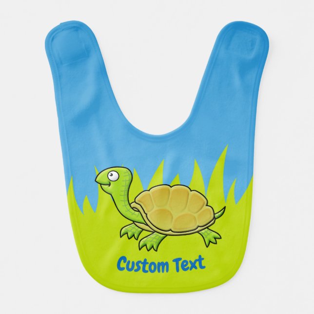 Cartoon Turtle Baby Bib (Front)