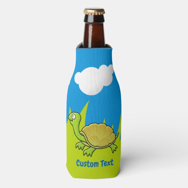 Cartoon Turtle Bottle Cooler (Bottle Front)