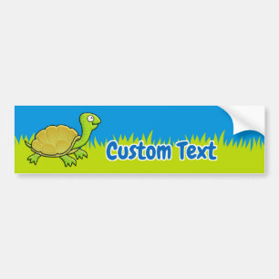 Cartoon Turtle Bumper Sticker