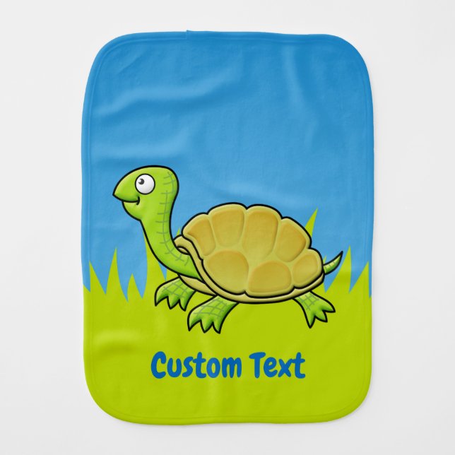Cartoon Turtle Burp Cloth (Front)