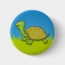 Cartoon Turtle Button