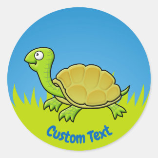 Cartoon Turtle Classic Round Sticker
