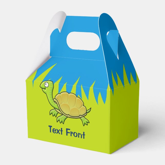 Cartoon Turtle Favor Boxes (Front Side)