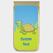 Cartoon Turtle Gold Finish Money Clip