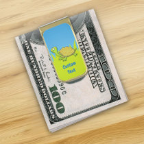Cartoon Turtle Gold Finish Money Clip