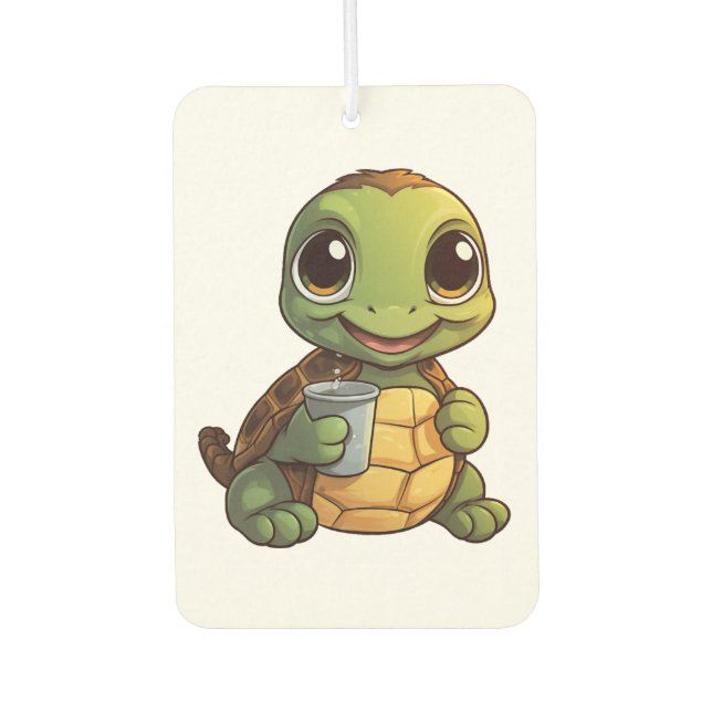 Cartoon turtle illustration Copy Copy Copy Copy Co Air Freshener (Front)