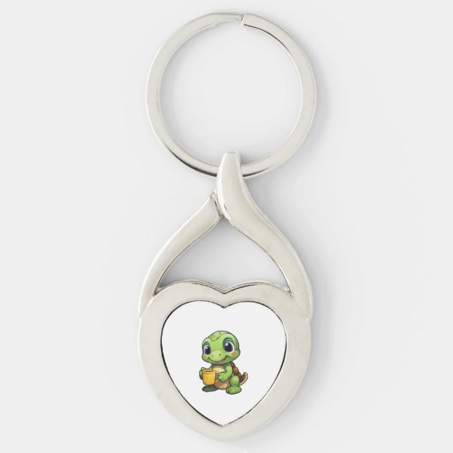 Cartoon turtle illustration Copy Copy Copy Copy Co Keychain (Front)