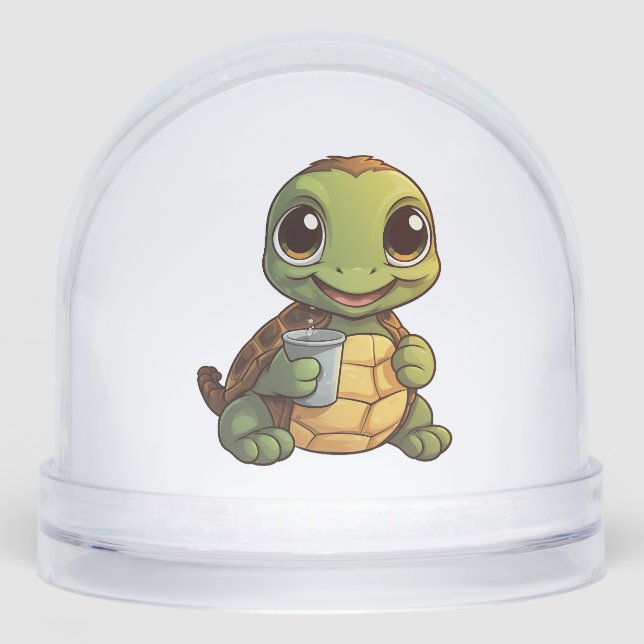 Cartoon turtle illustration Copy Copy Copy Copy Co Snow Globe (Front)