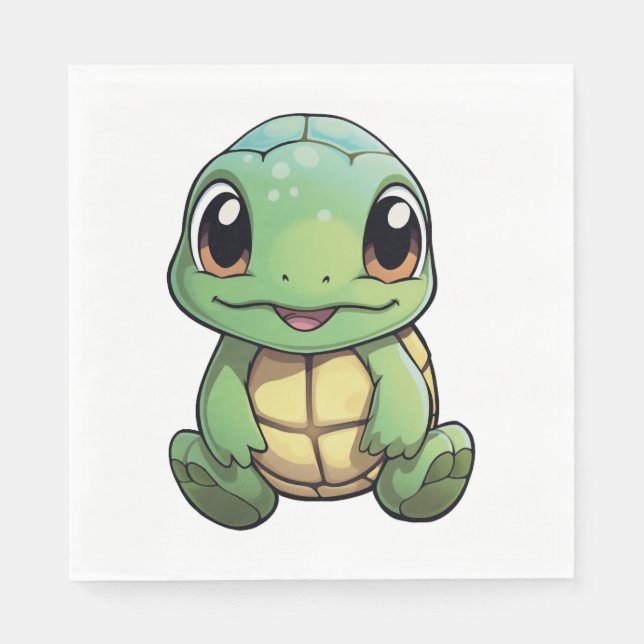 Cartoon turtle illustration           napkins (Front)