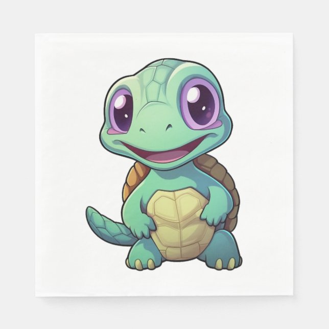 Cartoon turtle illustration       napkins (Front)