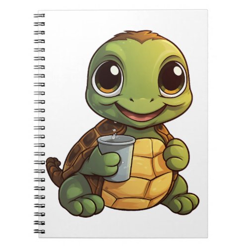 Cartoon turtle illustration notebook