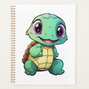 Cartoon turtle illustration planner