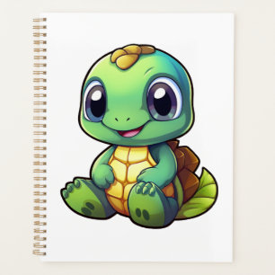 Cartoon turtle illustration planner