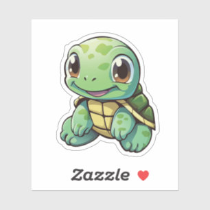 Cartoon turtle illustration sticker