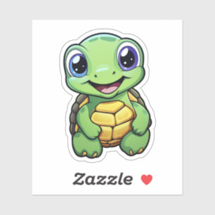 Cartoon turtle illustration sticker