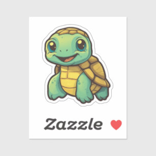 Cartoon turtle illustration sticker