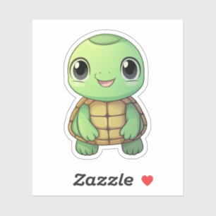 Cartoon turtle illustration sticker