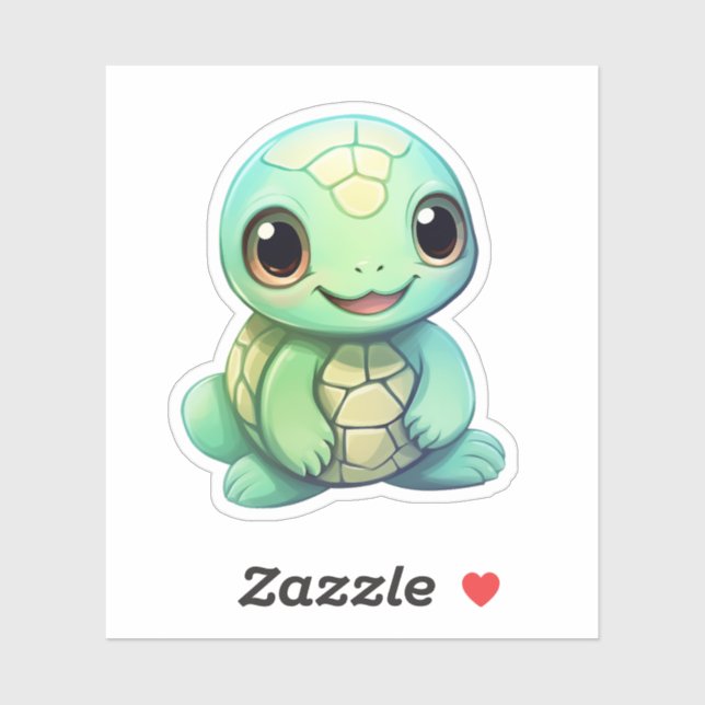Cartoon turtle illustration sticker (Sheet)