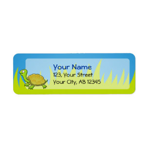 Cartoon Turtle Label