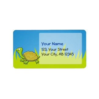 Cartoon Turtle Label