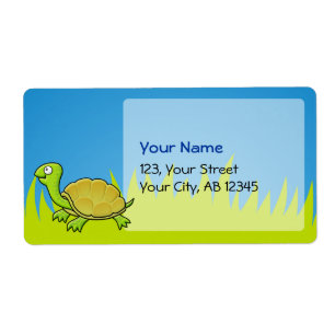 Cartoon Turtle Label