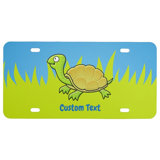 Cartoon Turtle License Plate (Front)
