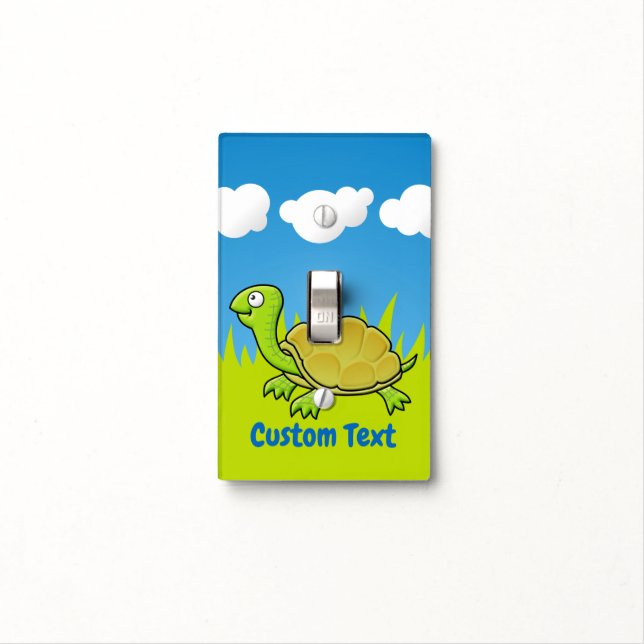 Cartoon Turtle Light Switch Cover (In Situ)