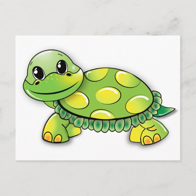 CARTOON TURTLE POSTCARD (Front)
