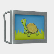 Cartoon Turtle Rectangular Belt Buckle