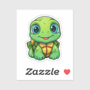 Cartoon turtle sticker