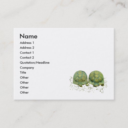 Customizable Cartoon Turtles Business Card