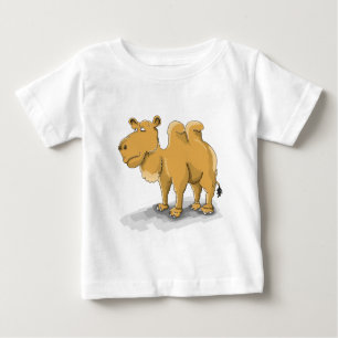 Cartoon Two hump camel walking in the desert Baby T-Shirt