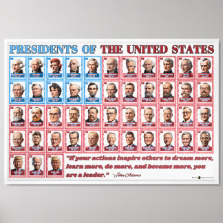 Cartoon U.S. Presidents: Featuring Donald Trump Framed Art