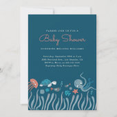 Cartoon Under The Sea Ocean Critters Baby Shower Invitation (Front)