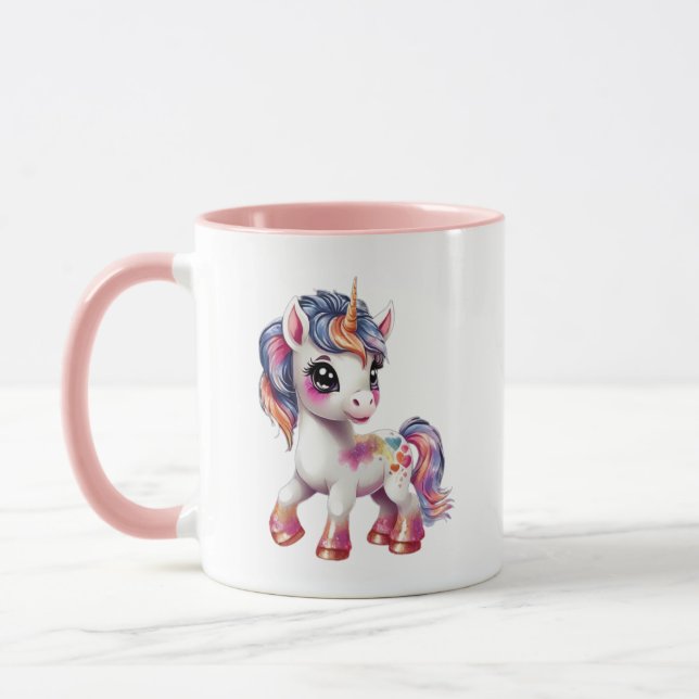 cartoon unicorn mug (Left)