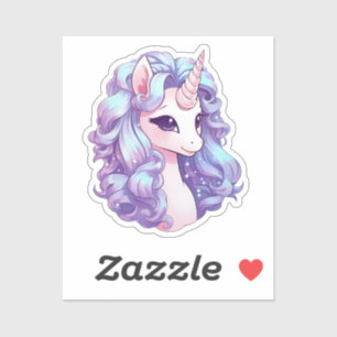 Cartoon unicorn sticker