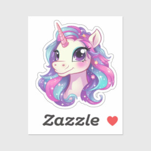 Cartoon unicorn sticker