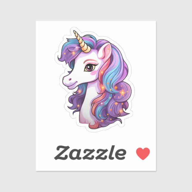 Cartoon unicorn  sticker (Sheet)