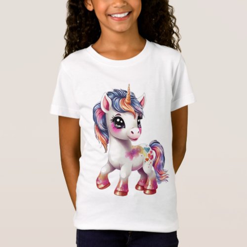 cartoon unicorn T_Shirt