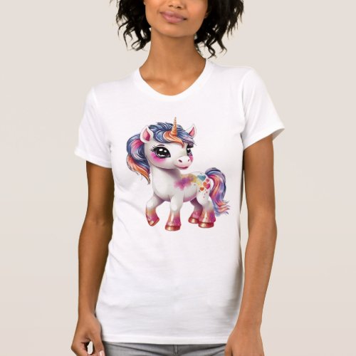 cartoon unicorn T_Shirt
