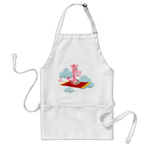 Cartoon Unicorn's Magic Carpet Ride Apron