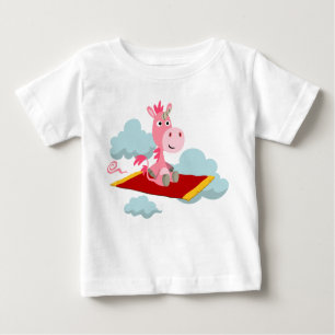 Cartoon Unicorn's Magic Carpet Ride Baby T-Shirt