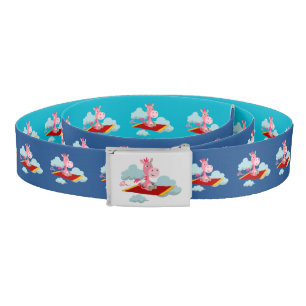 Cartoon Unicorn's Magic Carpet Ride Casual Belt