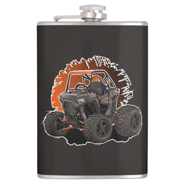 Cartoon UTV off-road vehicle Flask (Front)